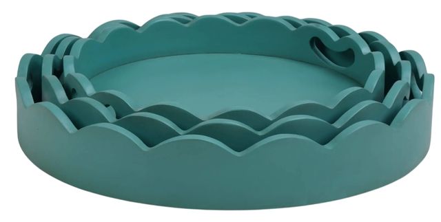 Bramble Customizable Chloe 3-Piece Round Tray Set-0