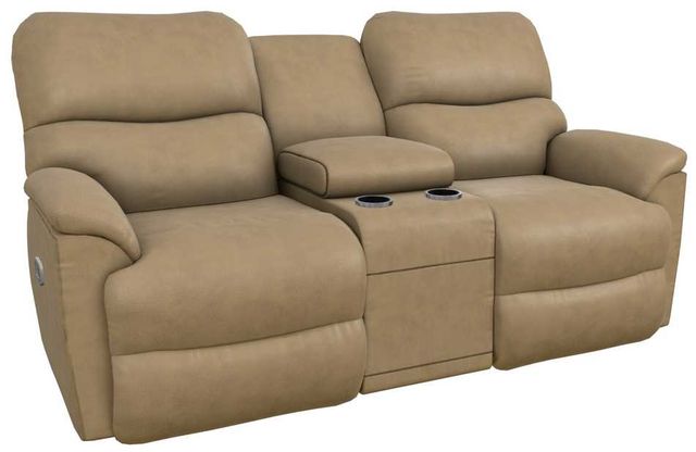 La-Z-Boy® Trouper Silt Power Reclining Loveseat with Console, Headrest, and Lumbar-0