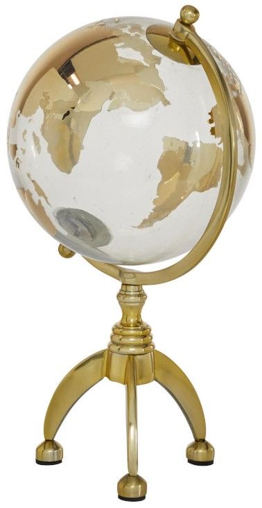 Deco Marche Gold Globe with Tripod Base-1