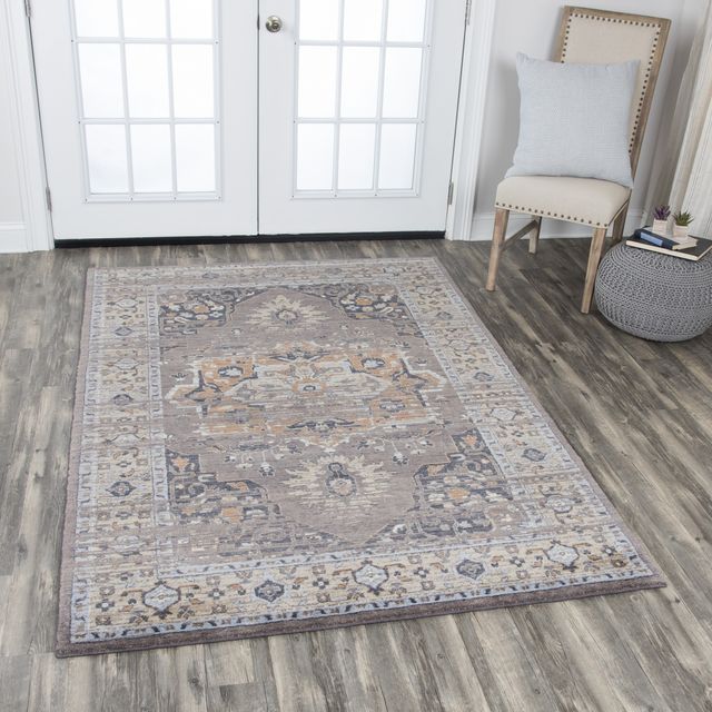 Rizzy Home Gossamer Gray 5' x 8' Rug-3