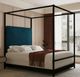 Wesley Allen Customizable Quincy King Upholstered Canopy Bed-1