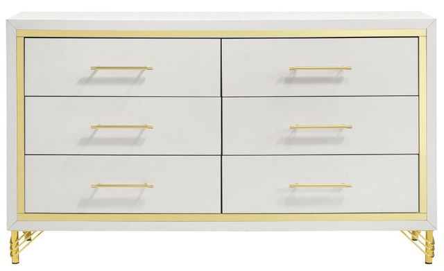 Coaster® Lucia White 6-Drawer Dresser-1