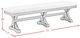 Elements International Montrose Espresso/Light Gray Upholstered Dining Bench-2