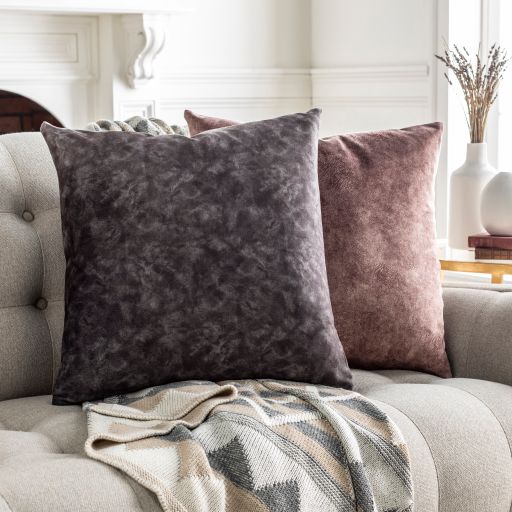 Surya Collins Charcoal 20"x20" Toss Pillow with Down Insert-4