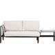 Ratana Diva Beige/Graphite/Snow 2-Seater Left Arm with Corner Table-1