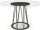 Amisco Customizable Calypso Flat Edge 48" Clear Glass Round Table-3