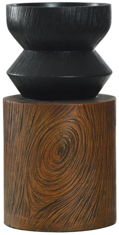 StyleCraft Brown/Sveltwood Black 15" Vase-0