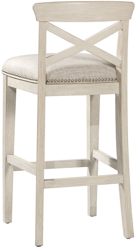 HH2 Home Bayview 2-Piece White Wirebrush Counter Stools-1