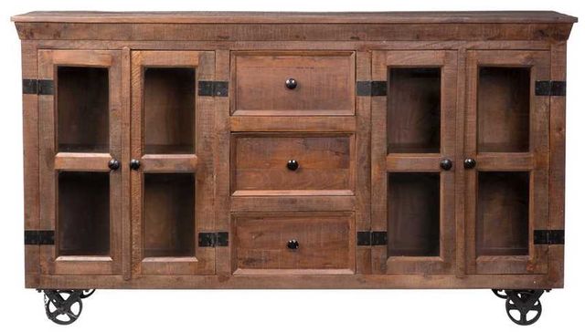 YHD Natural Mobile Sideboard-2