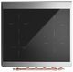 Ilve® Majestic III 30" Antique White Pro Style Induction Range with Solid Door and Copper Trim-4