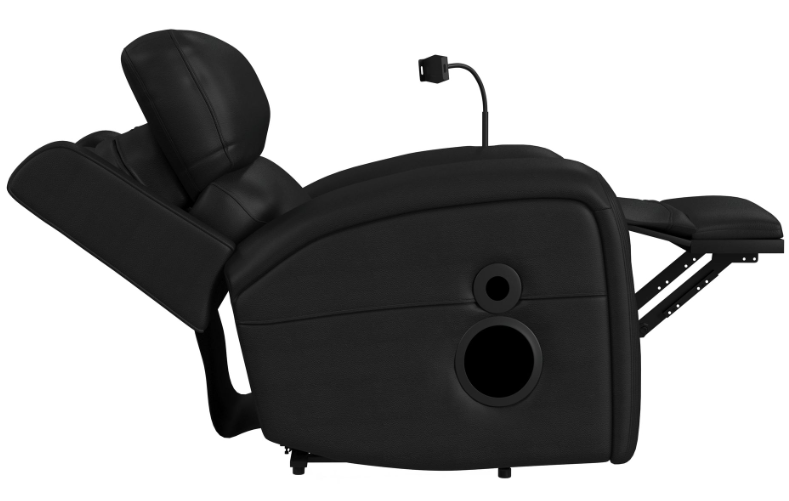 Elements International Euphora Black Power Glider Recliner