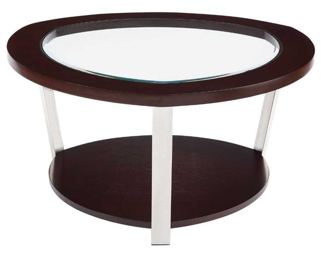 Steve Silver Co. Duncan Glass Top Cocktail Table with Espresso Base-3
