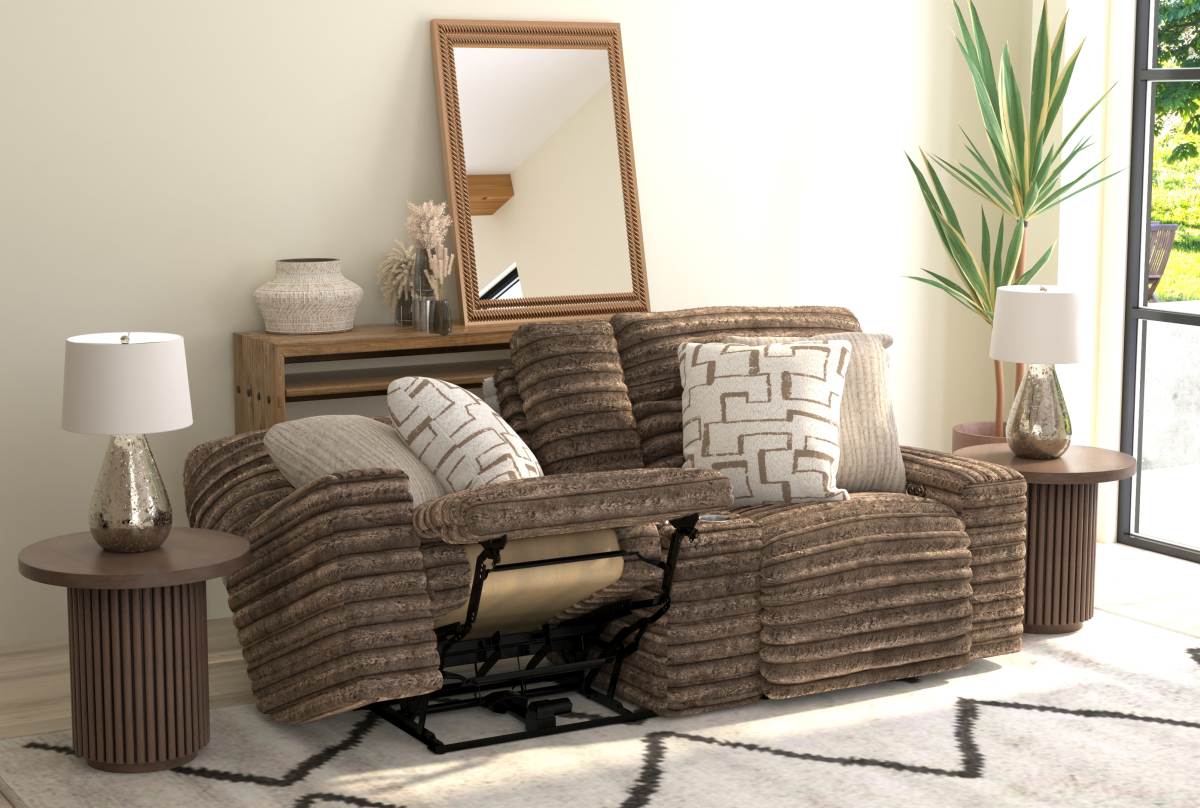 Catnapper® Lynx Mocha Power Reclining Console Loveseat with Zero