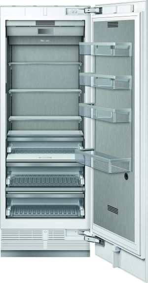 front view of the opened Thermador® Freedom® 30 in. 16.8 Cu. Ft. Panel Ready Built-In Column Refrigerator