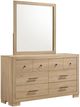 Coaster®  Arielle Light Oak Dresser with Mirror-0