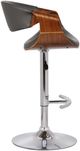 Armen Living Butterfly Gray/Chrome/Walnut Bar Stool-4