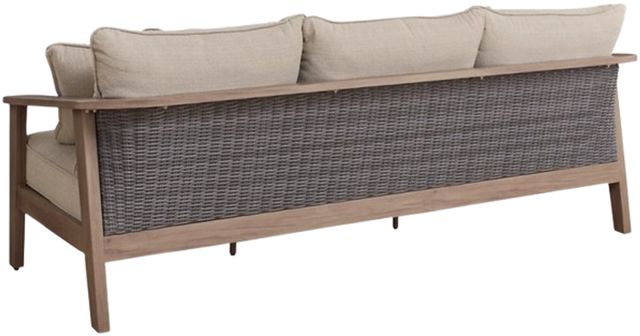 Signature Design by Ashley® Harmony Headlands Gray/Natural Fabric/Wooden Outdoor Sofa-3