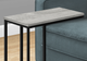 Monarch Specialties Inc. Grey 25"H Accent Table with Black Metal Base-1