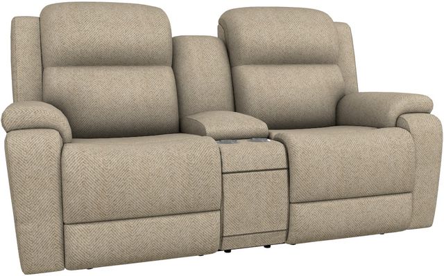 La-Z-Boy® Dorian Oatmeal Power Reclining Loveseat with Console and Headrest-0