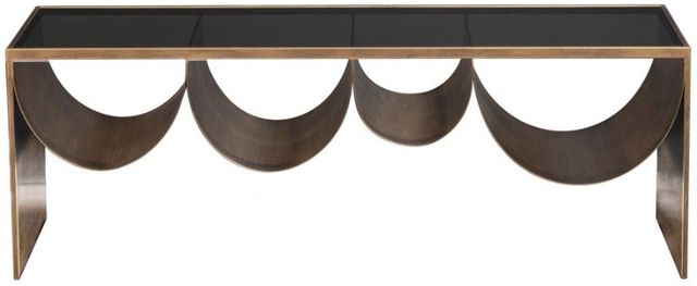 Zuo® Modern Reed Black/Brass Coffee Table-2