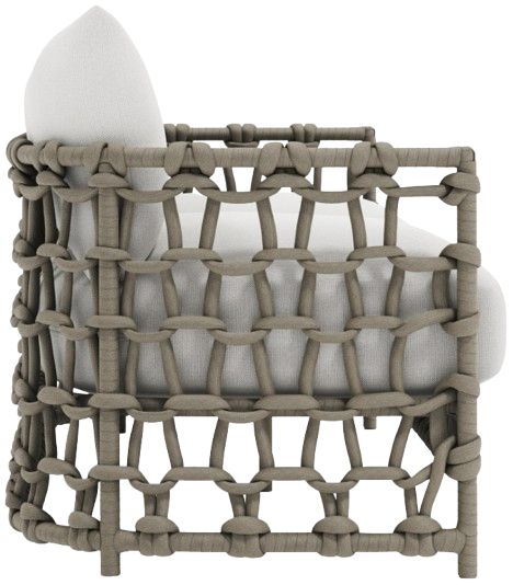 Bernhardt Nodi Bernhardt Exteriors Gray/Shiitake Fabric/Rope Outdoor Sofa-2