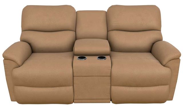 La-Z-Boy® Trouper Fawn Power Reclining Loveseat with Console, Headrest, and Lumbar-1