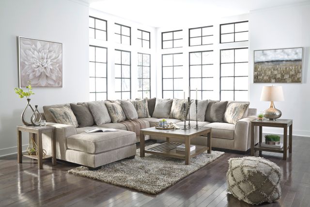 Benchcraft® Ardsley 4-Piece Pewter Left-Arm Facing Chaise Sectional-6