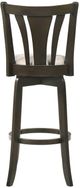Armen Living Elle Dark Roast/Slip Gray Swivel Bar Stool-5