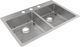 Elkay Crosstown® 3-Piece Polished Satin 33" x 22" x 6" 3-Hole Equal Double Bowl Dual Mount ADA Sink Set-0