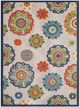 KAS Rugs Calla Ivory Suzani 5'x7' Area Rug-0