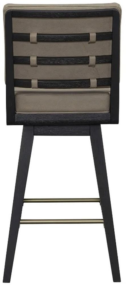 Bernards Elure Black/Latte Swivel Bar Stool-2