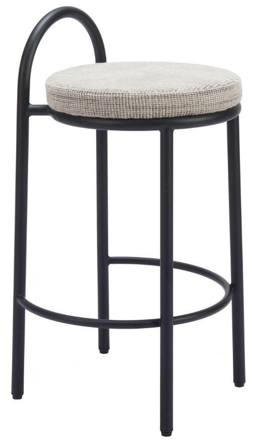 Zuo® Modern Sisal 2-Piece Beige Tweed/Black Counter Stool Set-0