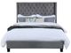 Mazin Furniture Deirdre Upholstered Gray Queen Platform Bed-1