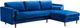 TOV Furniture Como Navy Velvet 2-Piece Right-Arm Facing Sofa Sectional and Chaise-0