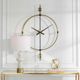 Uttermost® Time Flies Brushed Brass/Satin Black Modern Wall Clock-1