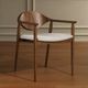 Uttermost® Augusta Walnut/White Dining Arm Chair-1