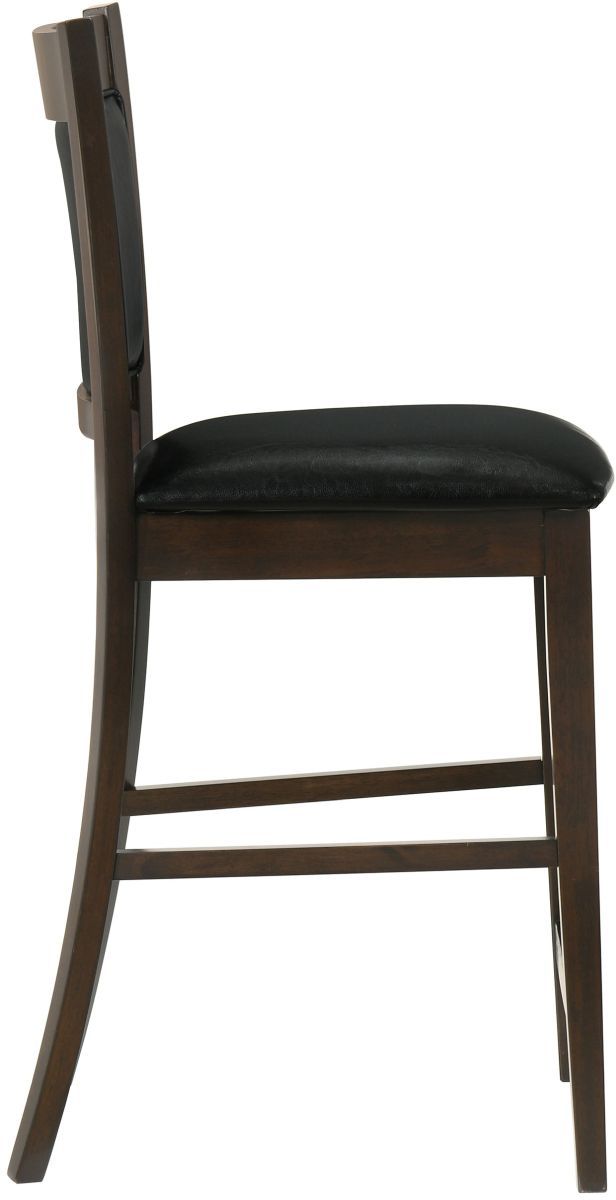 Coaster® Jaden 2-Piece Black/Espresso Upholstered Counter Stools-7