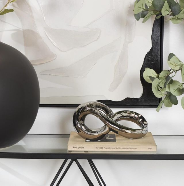 Deco Marche Silver Infinity Loop Sculpture-4
