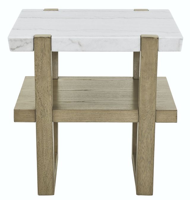 Steve Silver Co. Perth White End Table with Sand Base-2