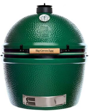 Front view of the Big Green Egg® 29" Green Ceramic Freestanding Charcoal Grill