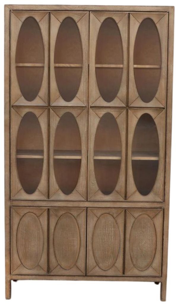 Nest Home Collections Gemma Antique Natural Tall Cabinet-0