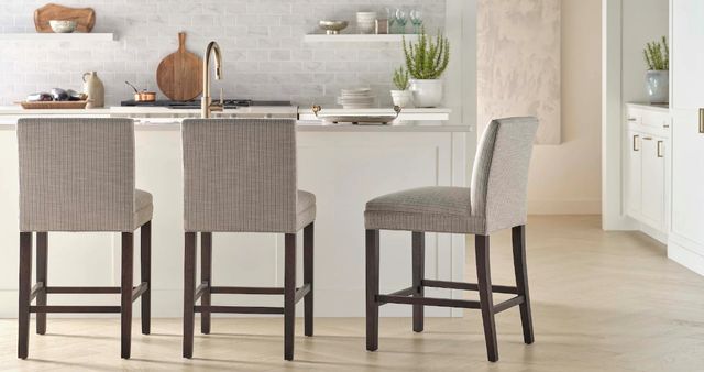 Bassett® Furniture Customizable BenchMade Marge Oak Upholstered Counter Stool-2