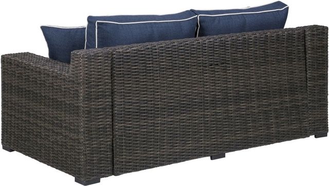 Signature Design by Ashley® Grasson Lane Brown/Blue Loveseat with Cushion-2