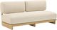TOV Furniture Reavan Cream/Light Teak Fabric/Wooden Outdoor Lounge Sofa-0