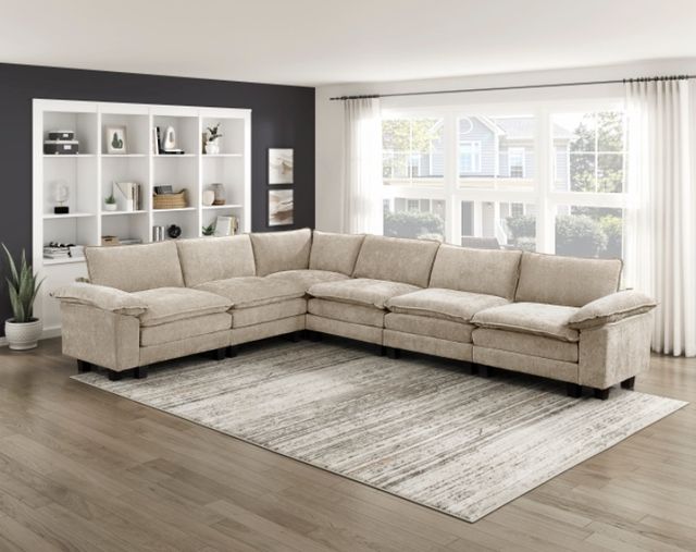 Homelegance® Dublin 6-Piece Taupe Modular Sectional-1