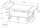 Monarch Specialties Inc. Brown Reclaimed Wood Look Coffee Table with Black Metal -3