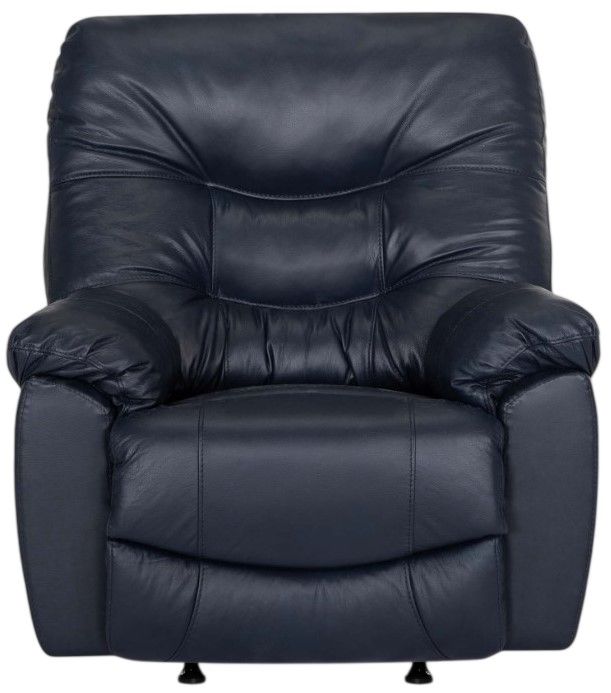 Franklin™ Trilogy Federica Navy Leather Power Rocker Recliner-2