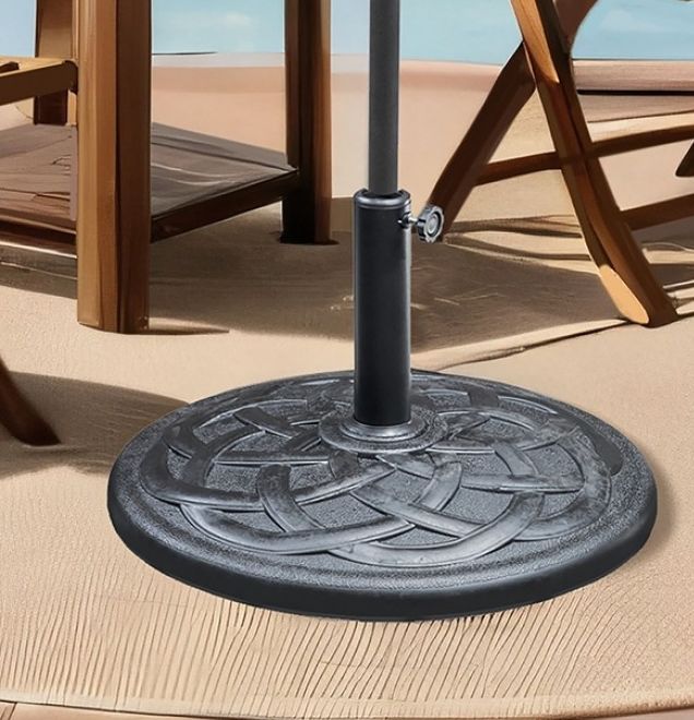 Furniture of America® Duro Black Round Umbrella Base-1