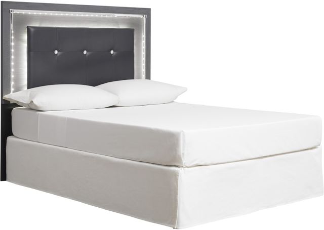 Signature Design by Ashley® Lodanna 3-Piece Gray Queen/Full Upholstered Panel Bed Set-1