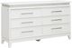 Liberty Furniture Reflections Pearl White 6-Drawer Dresser-0
